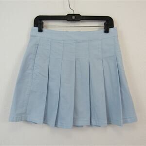 NWT American Eagle Blue Super High Rise Super Stretch Pleated Mini Skirt Size 8